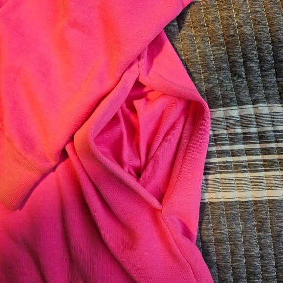 Victoria Secret Pink- Hot Pink Hoodie Sweater Women's Size S - Picture 3 of 4